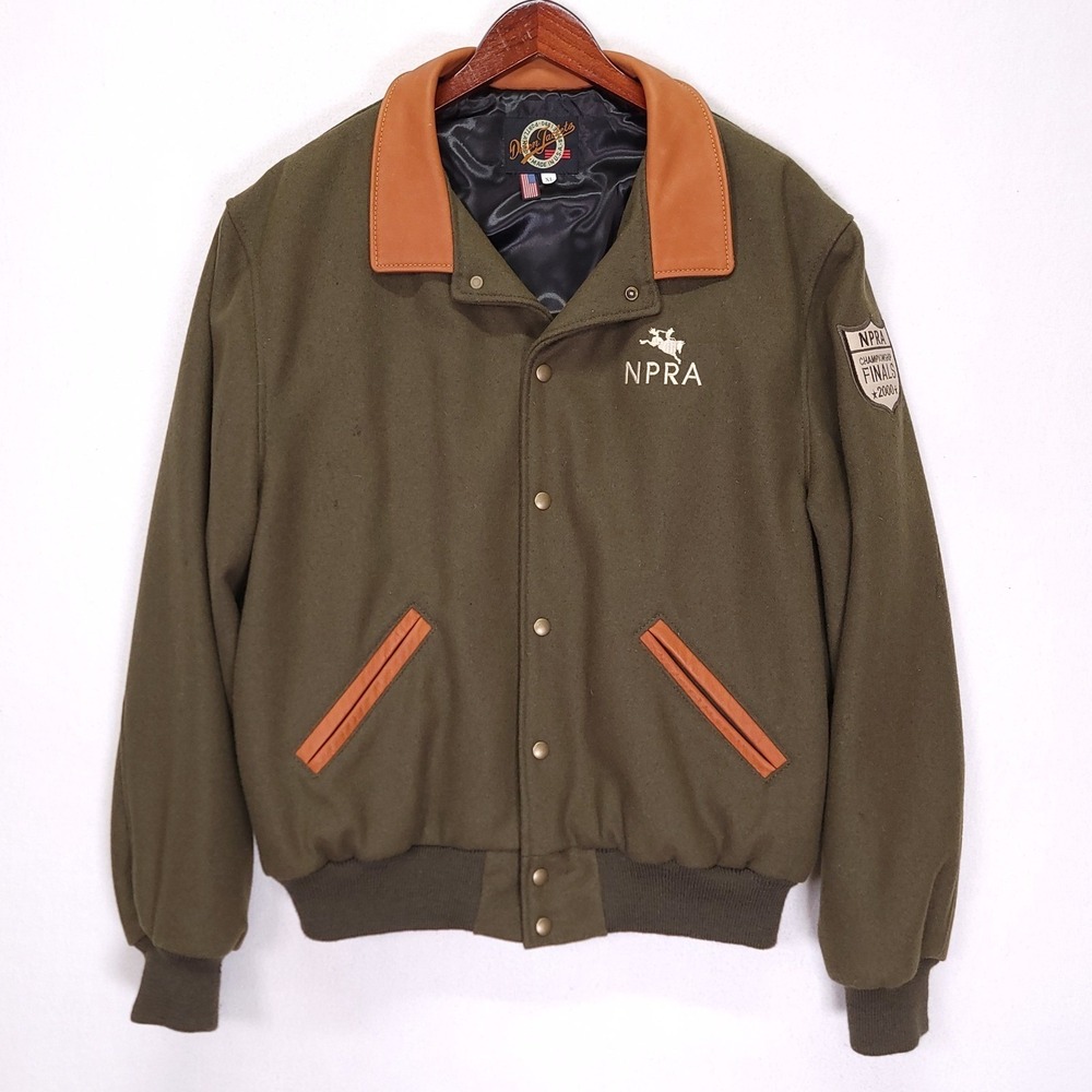Dehen Jacket Varsity Club NPRA Rodeo Championship Wool Leather XL USA Vintage